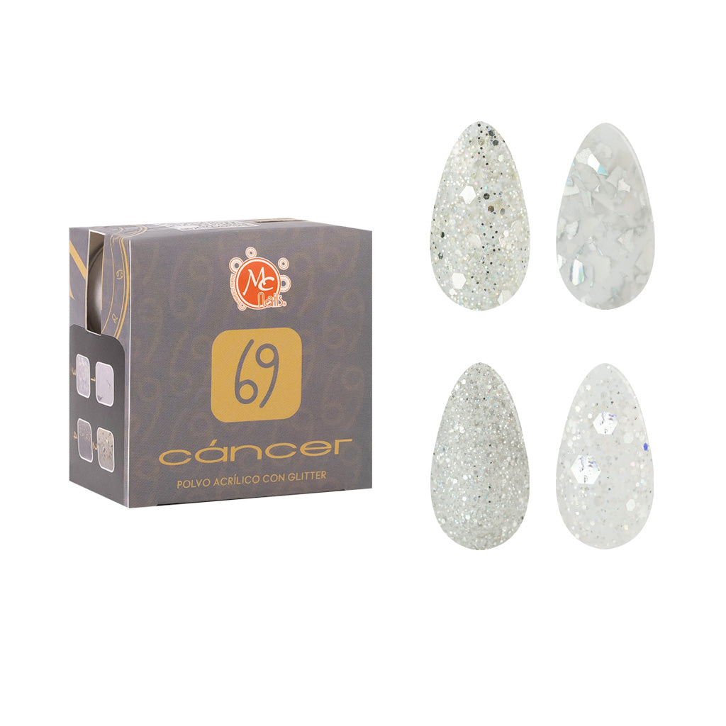Caja De Polvo Acrilico Zc Cancer Rencorosa 4 Pz /7 g