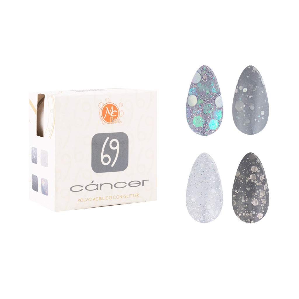 Caja de polvo acrilico ZC CANCER SENSIBLE 4PZ/7GR