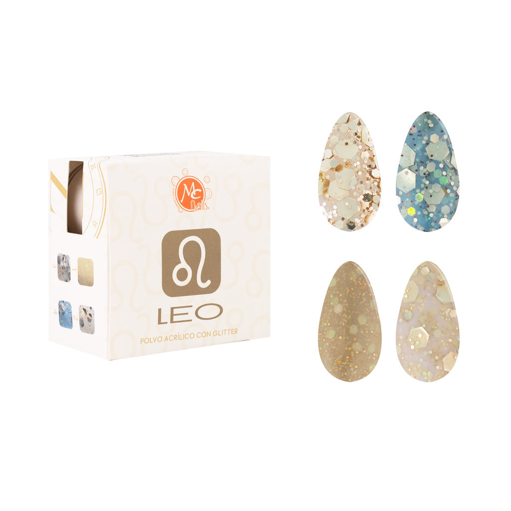 Caja De Polvo Acrilico Zc Leo Creativa 4 Pz/7 g