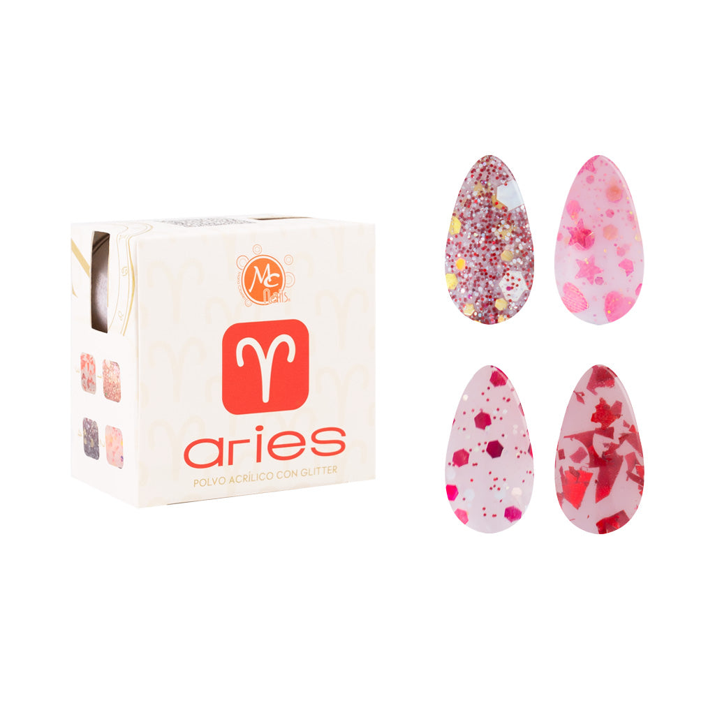 Caja De Polvo Acrilico Zc Aries Valiente 4 Pz/7 g