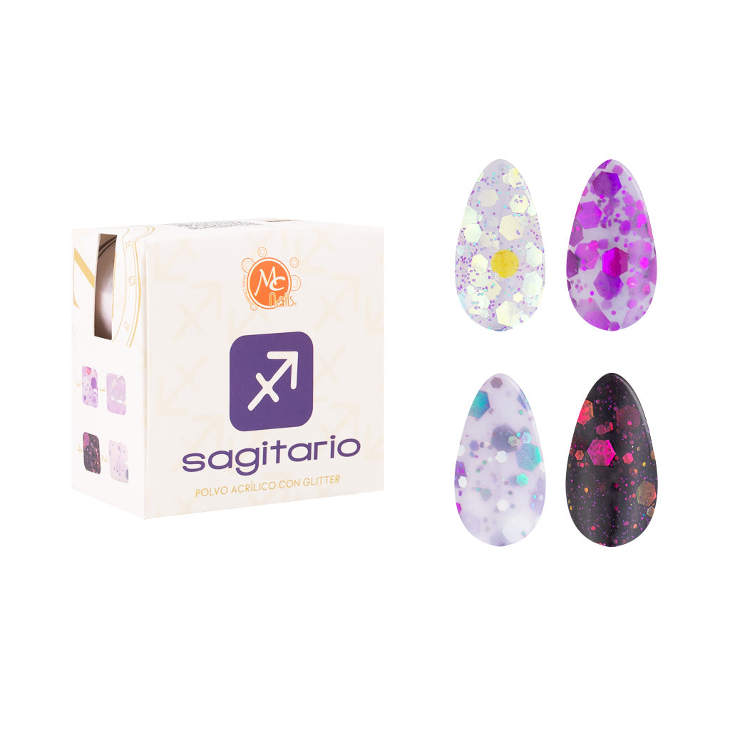Caja De Polvo Acrilico Zc Sagitario Aventurera 4 Pz/7 g