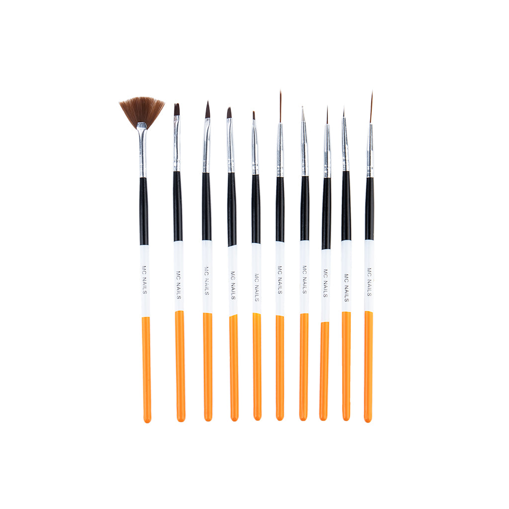 Mc Nails Peru Juego De 10 Pinceles Para Mano Alzada – Mc Nails