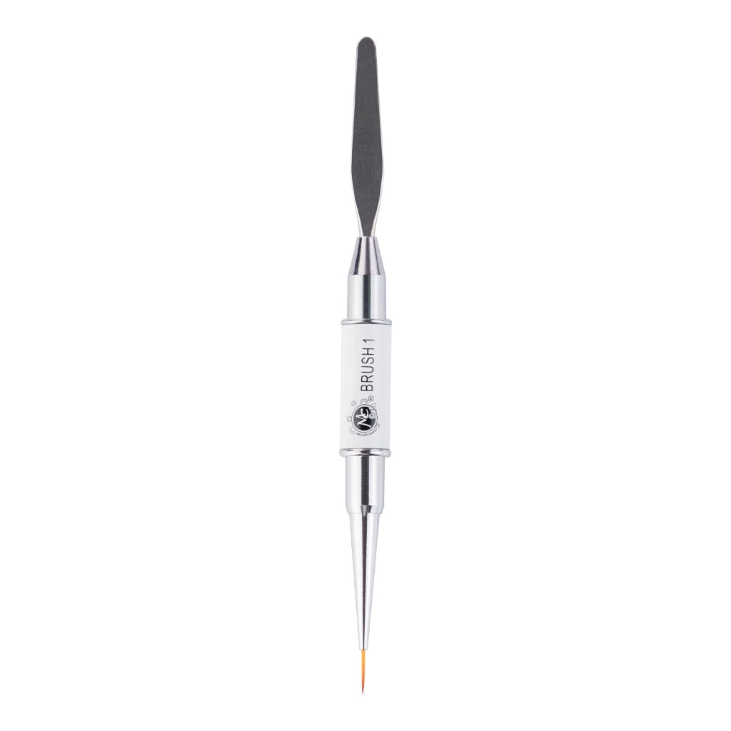 Pincel Para Gel Brush Con Espatula