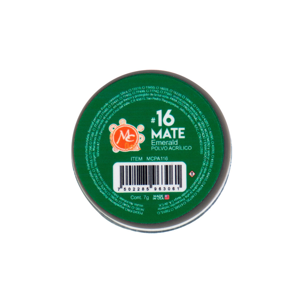 Polvo Acrilico Mate 7 g Emerald