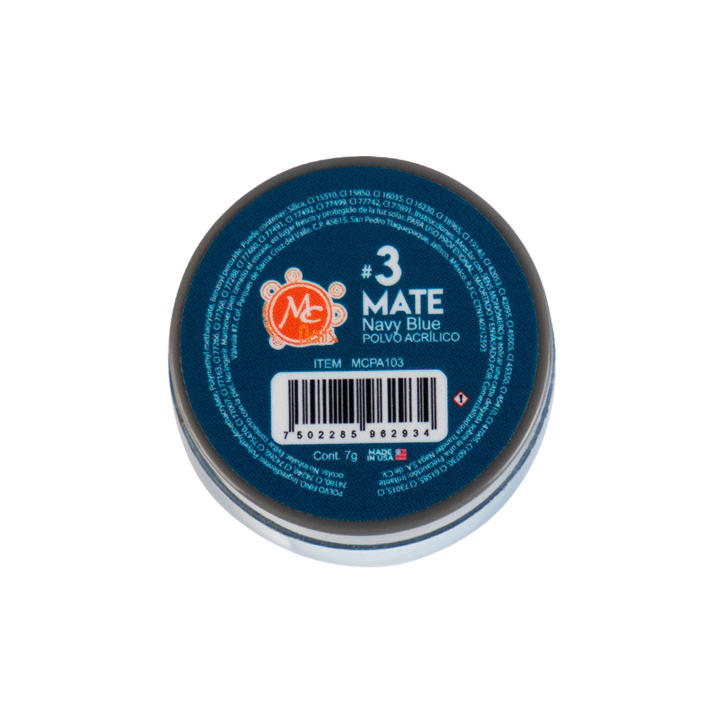 Polvo Acrilico Mate 7 g Navy Blue