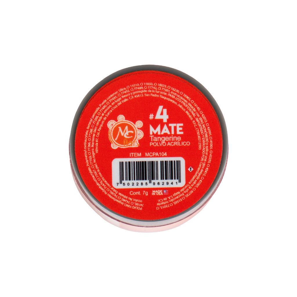 Polvo Acrilico Mate 7 g Tangerine