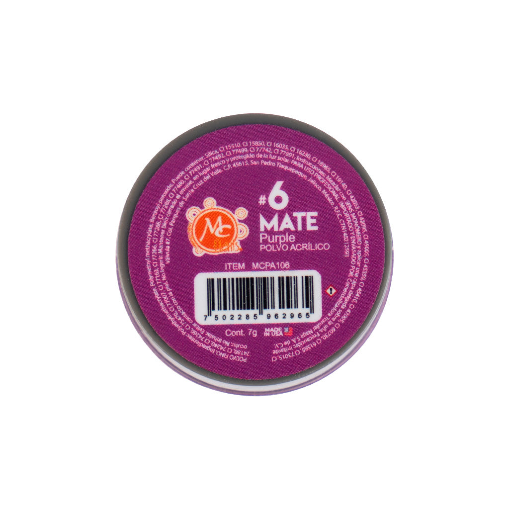 Polvo Acrilico Mate 7 g Purple