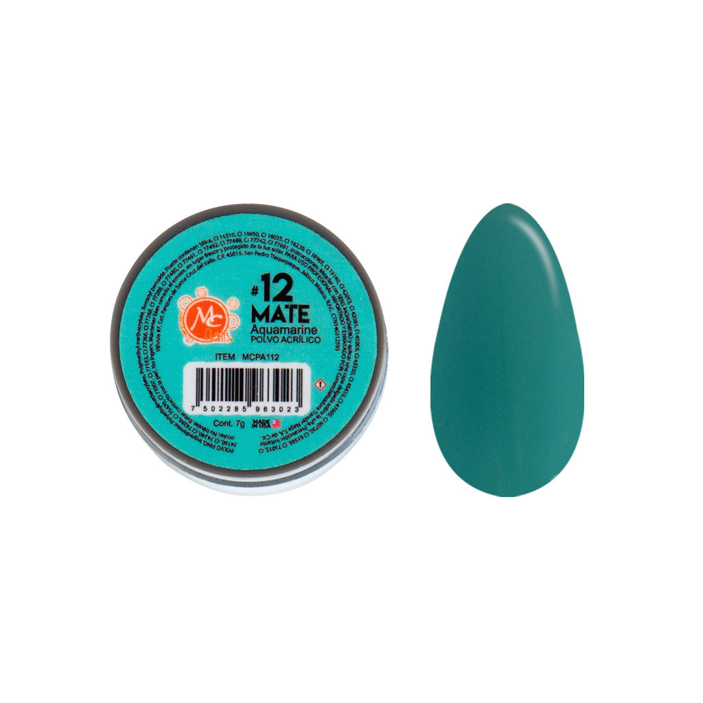 Polvo Acrilico Mate 7 g Aquamarine