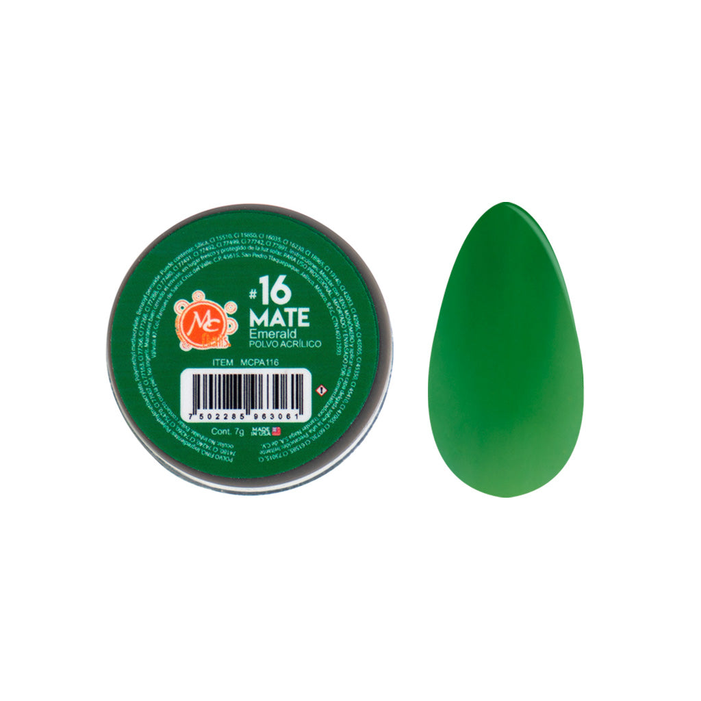 Polvo Acrilico Mate 7 g Emerald