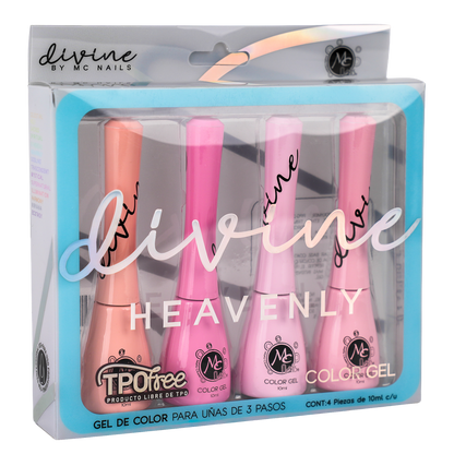 DIVINE GEL 3 PASOS COLECCION 06 HEAVENLY 4PZ 10ML