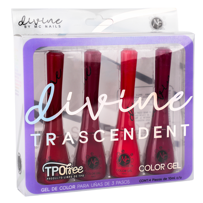 DIVINE GEL 3 PASOS COLECCION 08 TRASCENDENT 4PZ 10ML