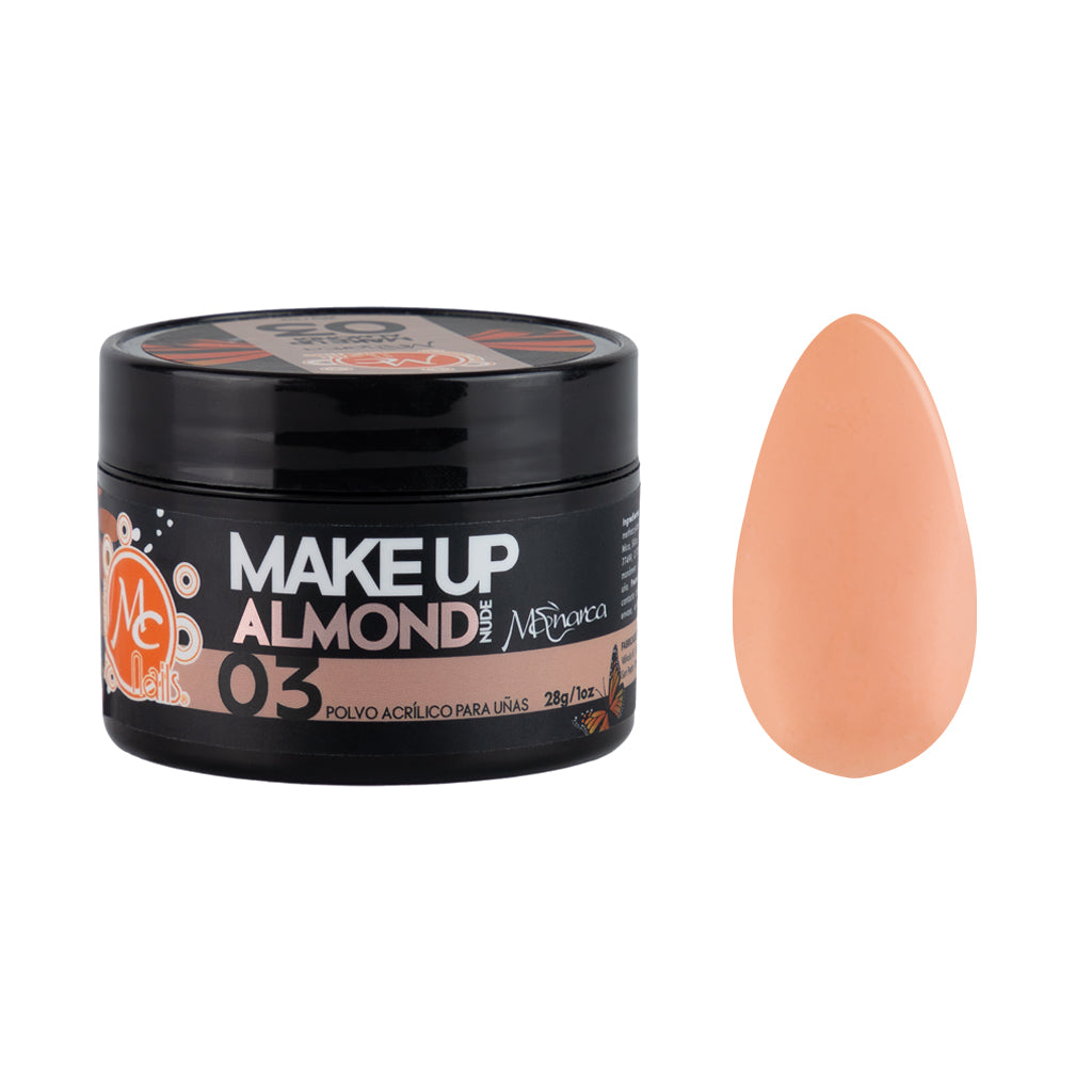Polvo Acrílico 1oz Monarca MAKEUP ALMOND NUDE 