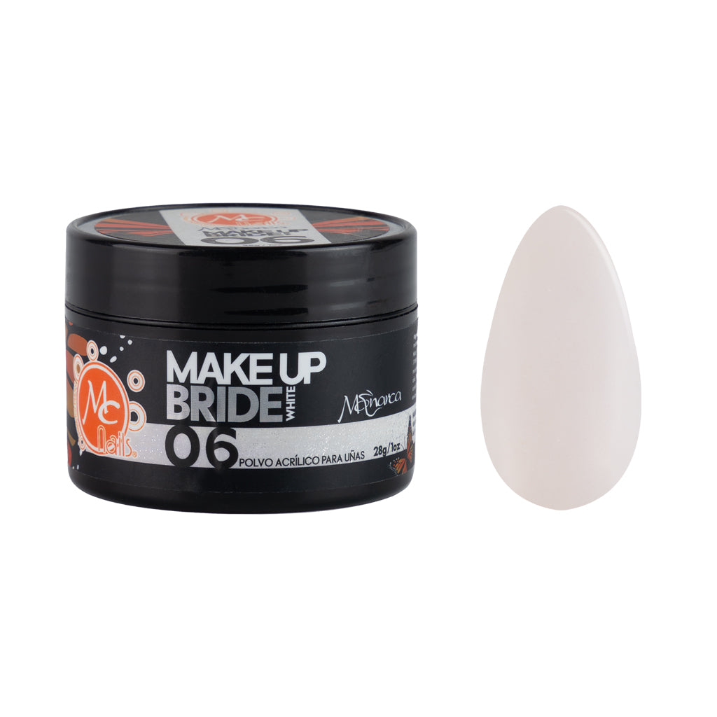 Polvo acrílico 1oz Monarca MAKEUP BRIDE WHITE 