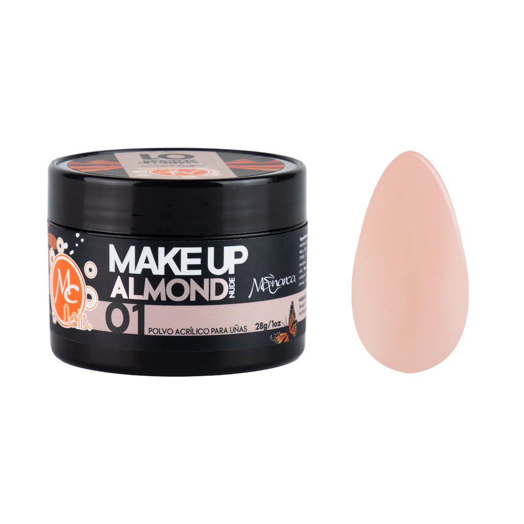 Polvo acrílico 1oz Monarca MAKEUP ALMOND NUDE 