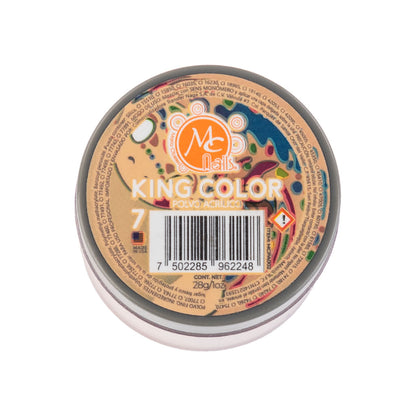 Polvo acrilico King Color maquillaje para uñas 1 oz 