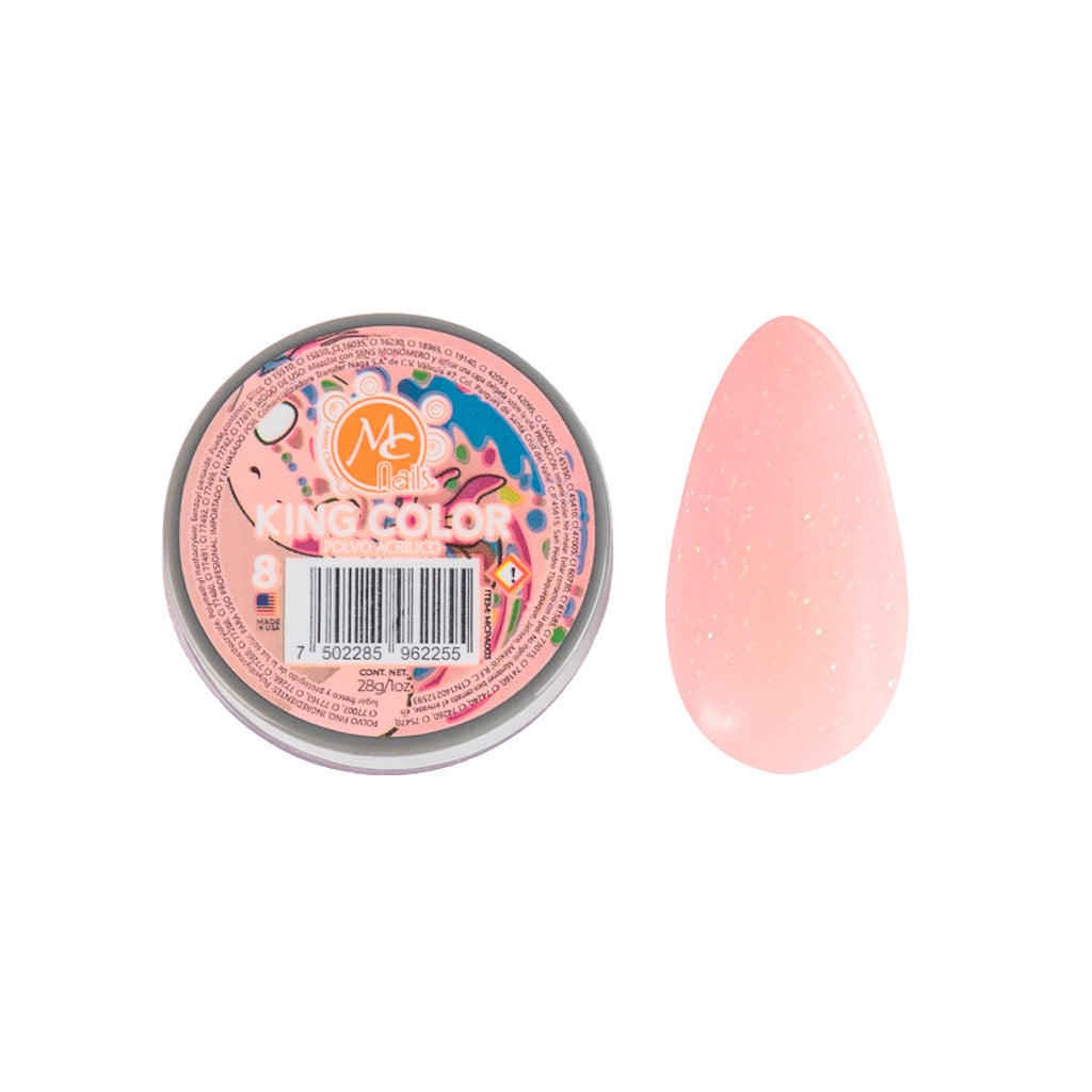 Polvo Acrilico King Color Maquillaje Para Uñas 1 oz 