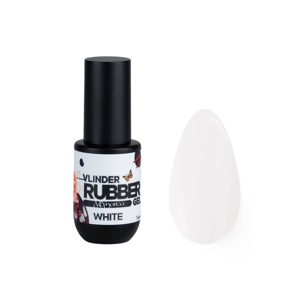 Rubber Gel Monarca Vlinder WHITE 14ML