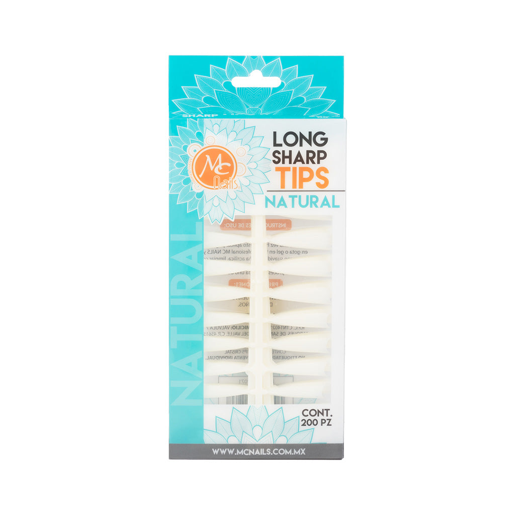 Tips Long Sharp 200 pz Natural