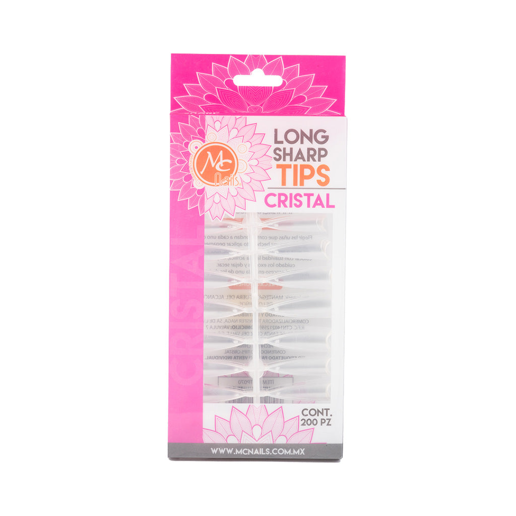 Tips Long Sharp 200 pz Transparente