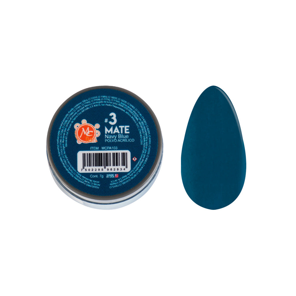 Polvo Acrilico Mate 7 g Navy Blue 
