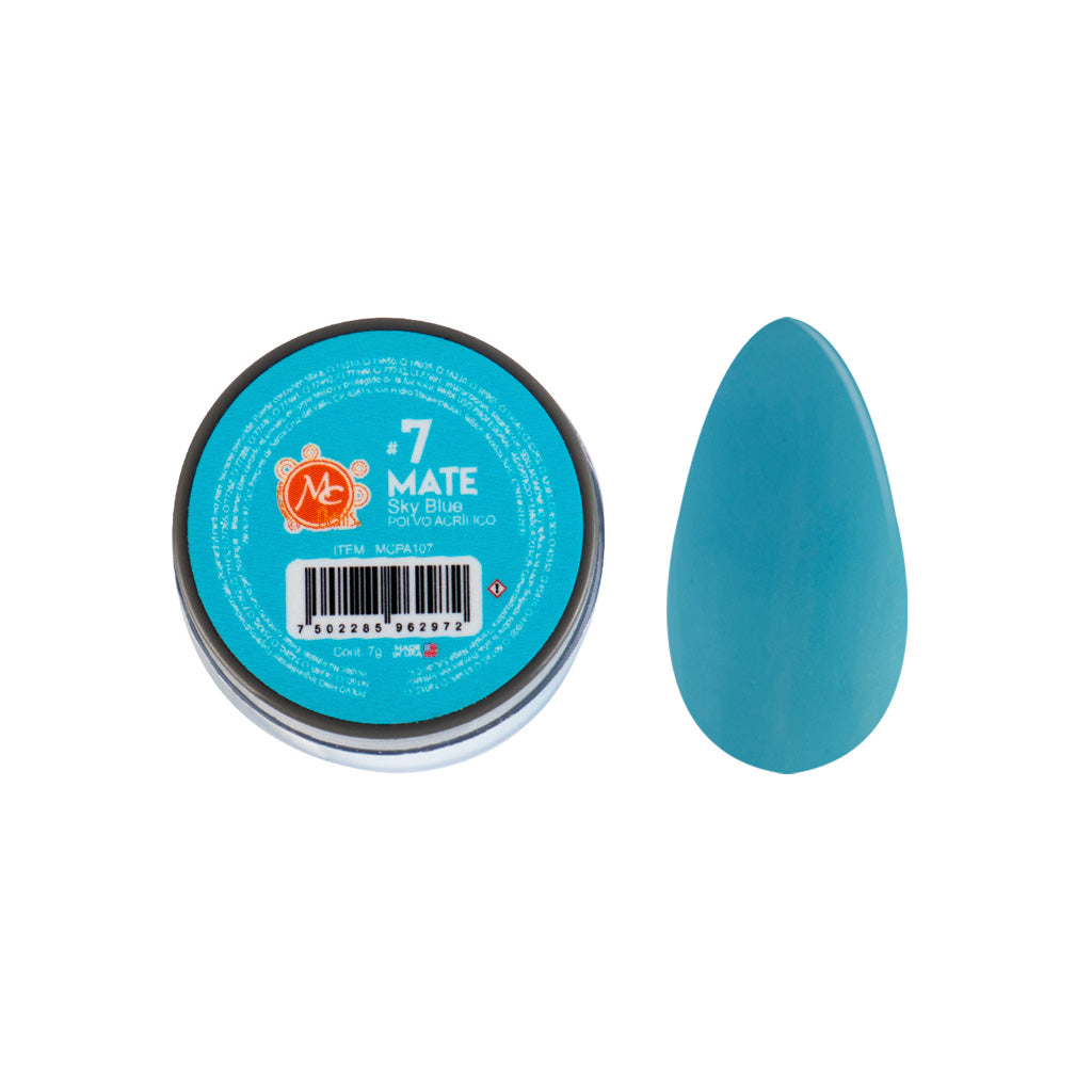 Polvo Acrilico Mate 7grs Sky Blue 