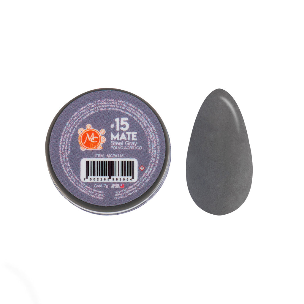 Polvo Acrilico Mate 7 g Steel Gray 